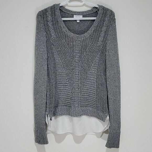 CALVIN Klein small grey long sleeve sweater - Picture 1 of 7